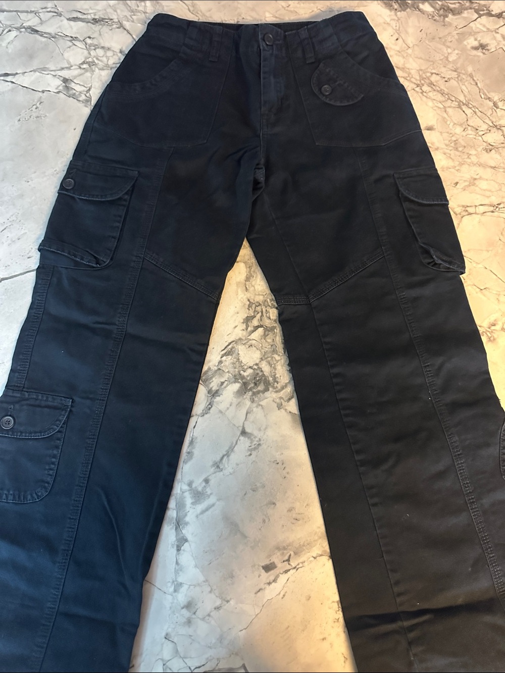 Brandy Melville Navy Blue Cargo Pants with Utility Pockets